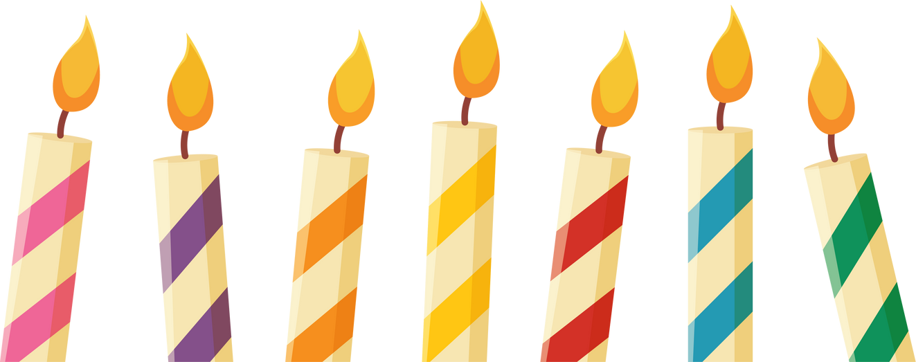 colorful birthday candles